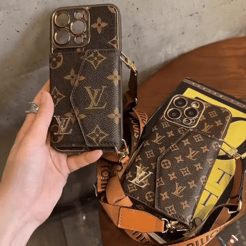 Monogram iPhone 保護殼帶錢包和錶帶棕色小號印花-XFQ240329