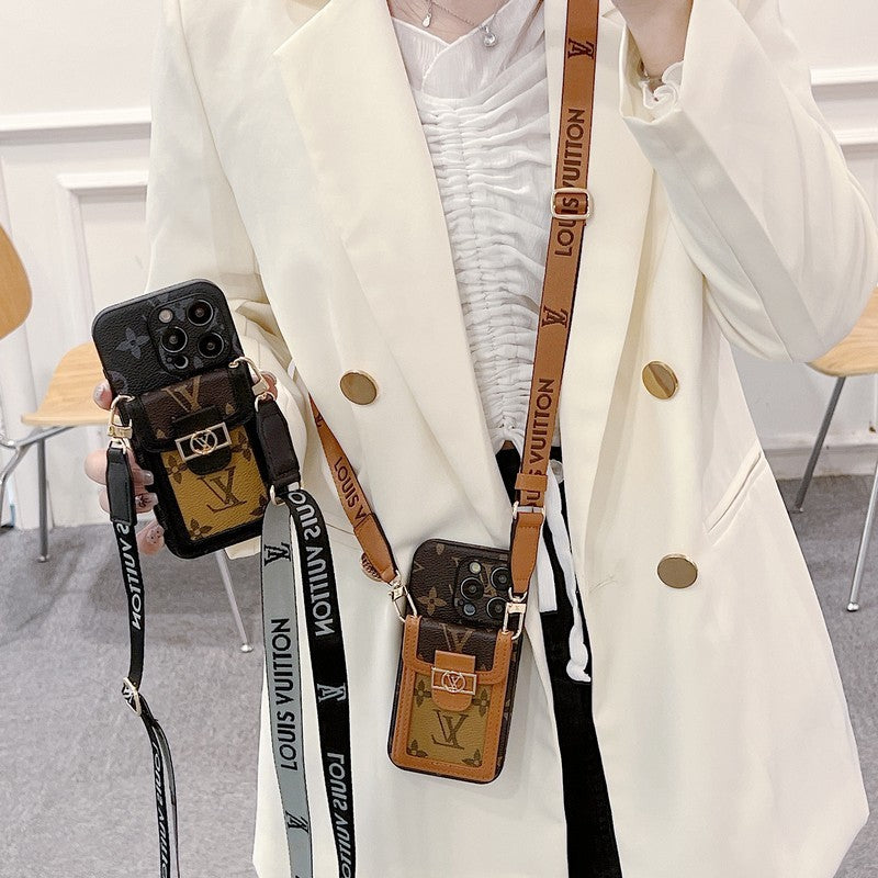 루 카드 홀더 크로스바디 아이폰 케이스