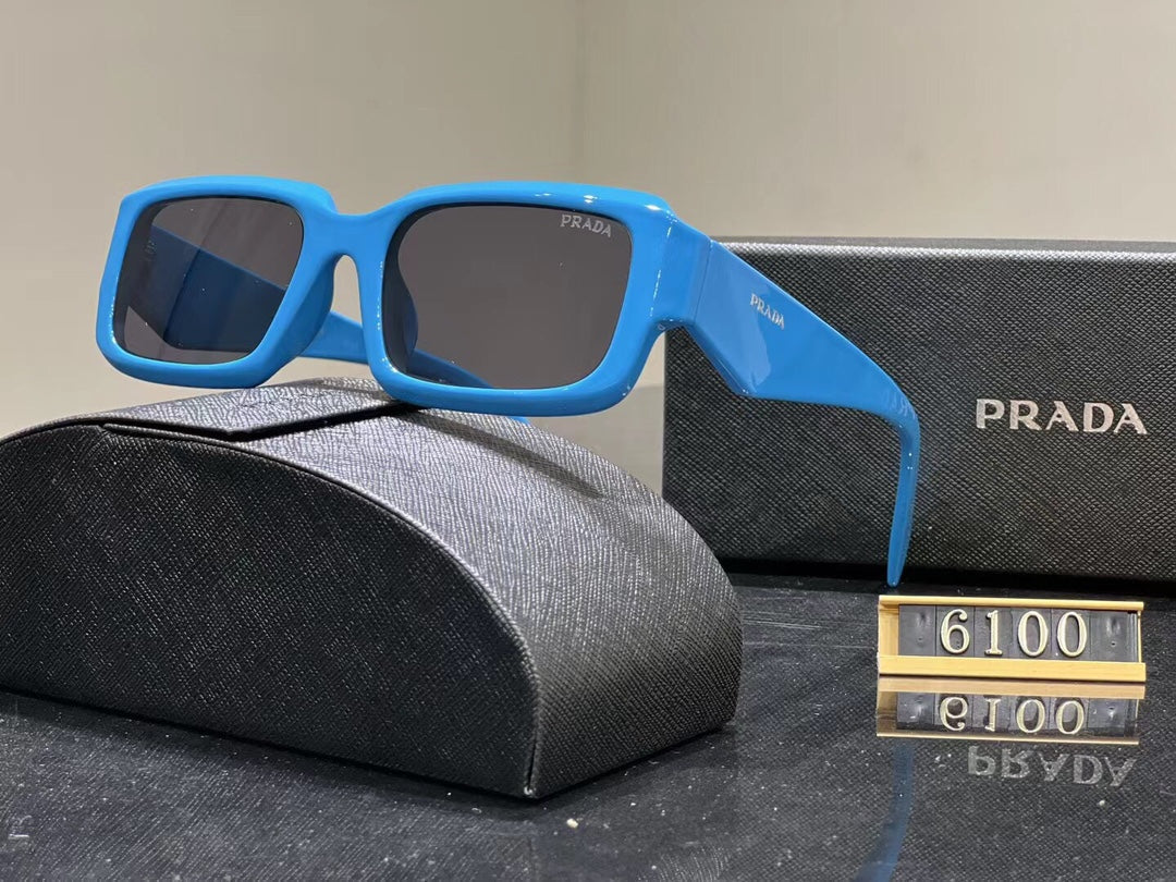 Låg kvadratiska solglasögon 6100