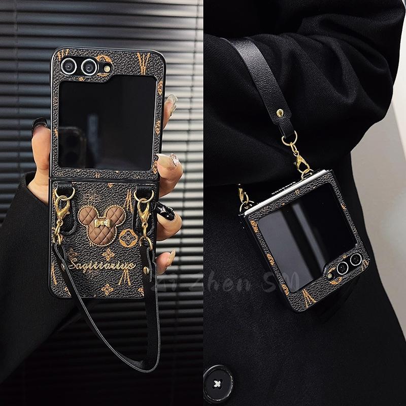 삼성 고급 가죽 갤럭시 Z 플립 5/4/3 케이스