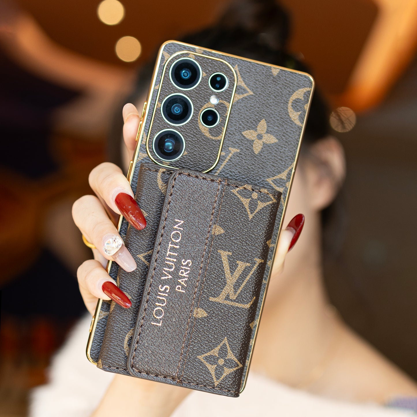 Advanced Leather Samsung Phone Case with Wallet and Strap.02