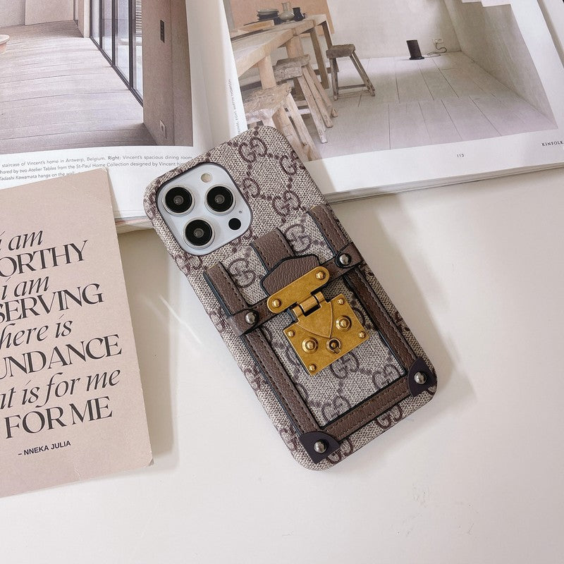 Custodia per iPhone porta carte GG Lou