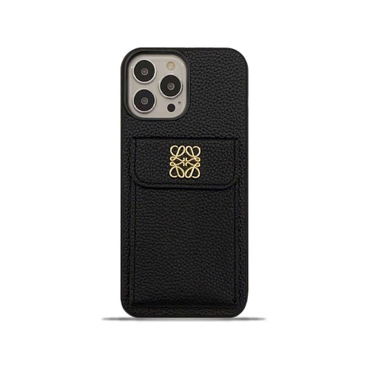 LOEWE iPhone-deksel med kortholder Sort-QBK240603
