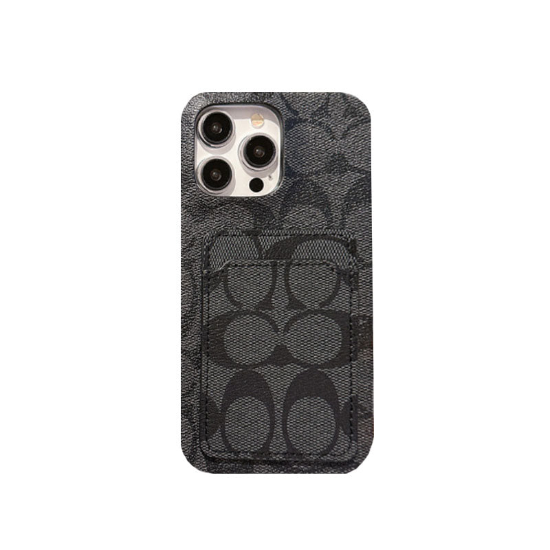 Custodia classica per iPhone Coach con porta carte bianca -JQB240330