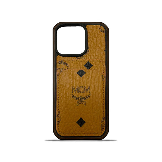 MCM iPhone-deksel med kortholder Gul-MCK240603