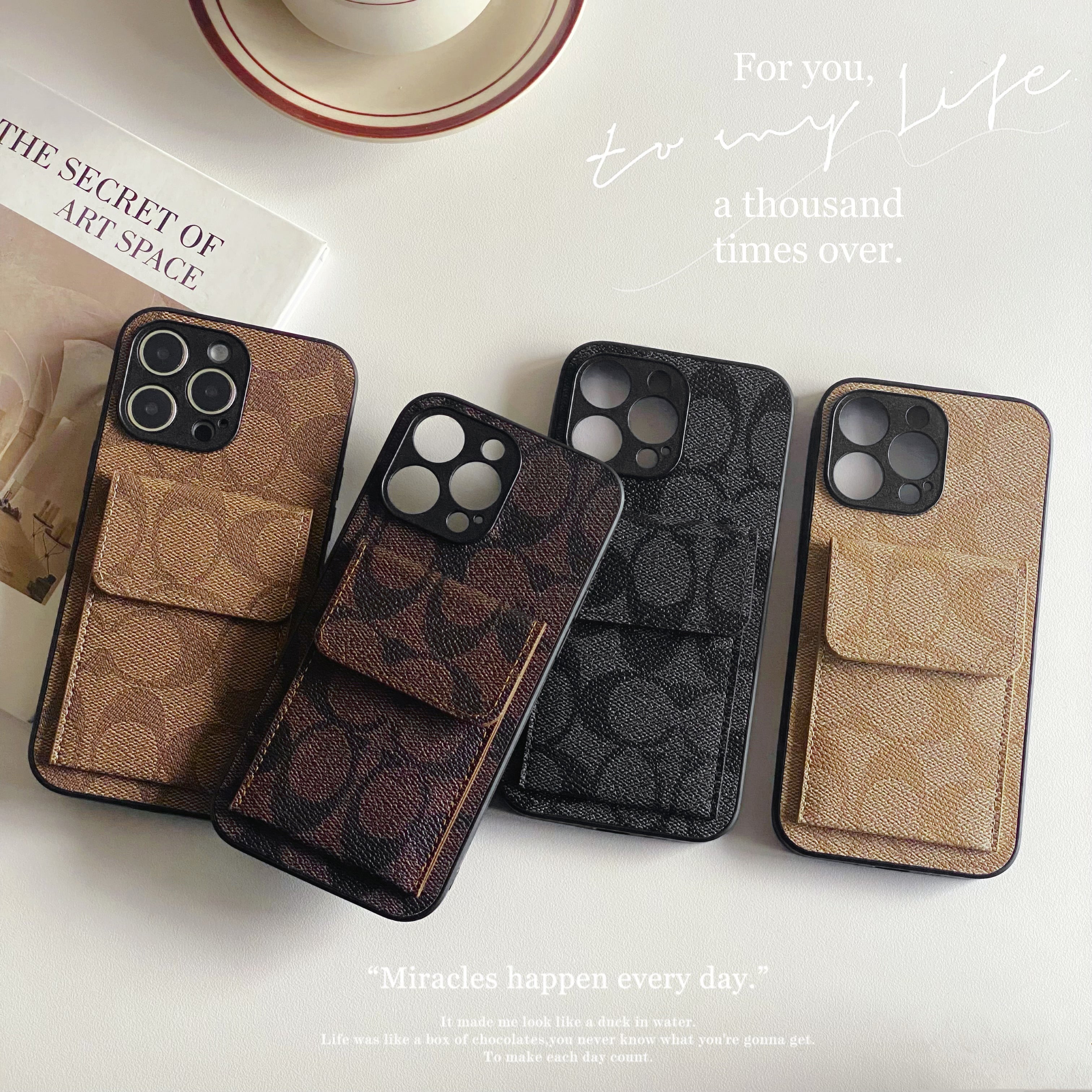 Coach iPhone Case with Wallet Black-HP240513