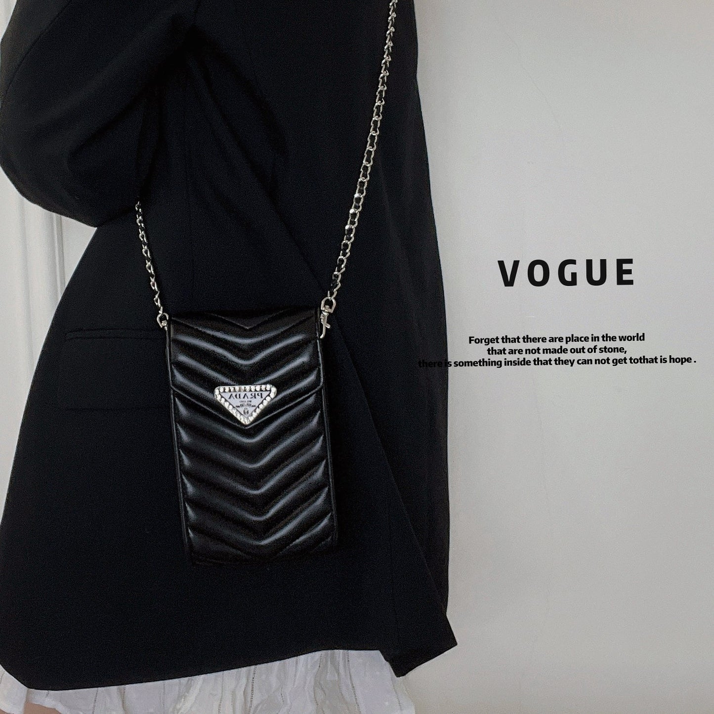 Sac de téléphone en cuir à bandoulière