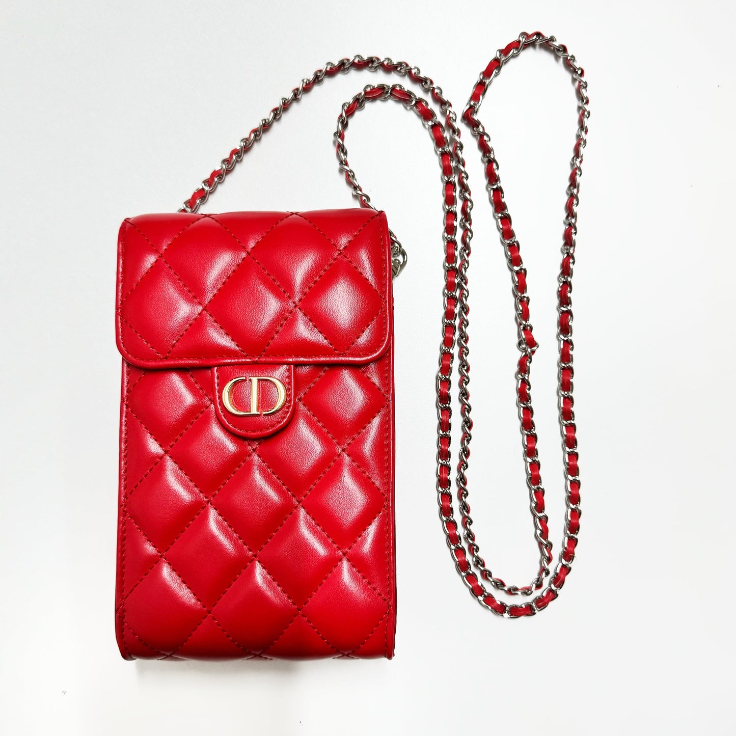 Bolsa de telefone de couro crossbody