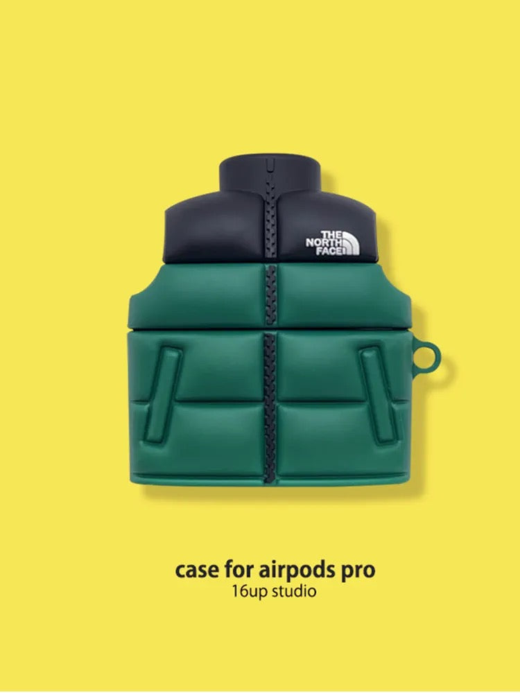 Чехол для Airpods в стиле пуховой куртки TNF