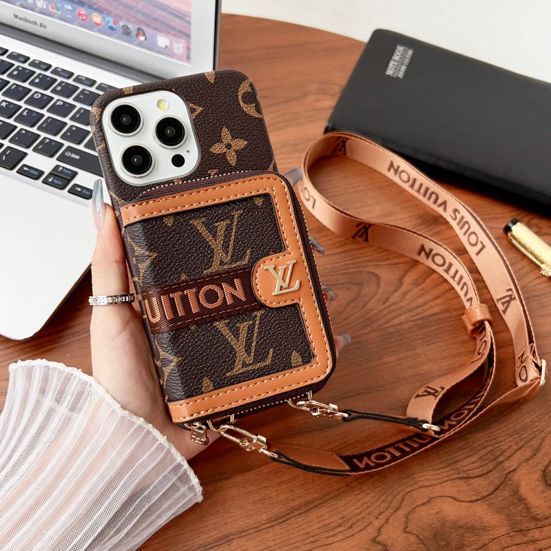 Etui na iPhone'a z łańcuszkiem na karty Lou GG