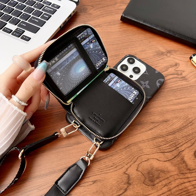 Etui na iPhone'a z łańcuszkiem na karty Lou GG