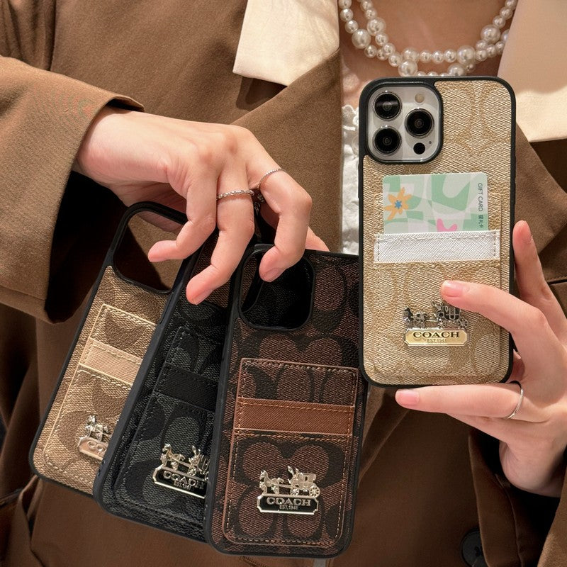 Kožené pouzdro na iPhone Coa Card Bag