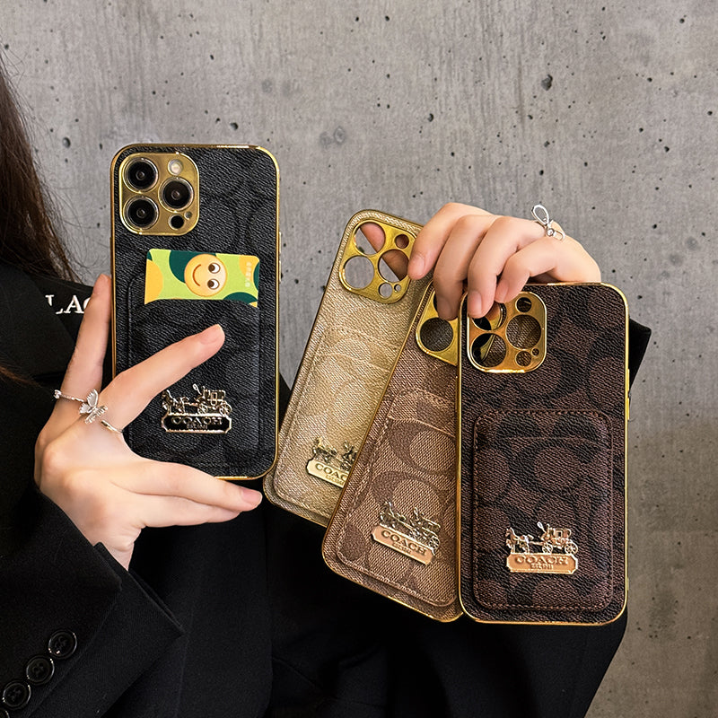 Étui pour iPhone en cuir Coa Card Bag