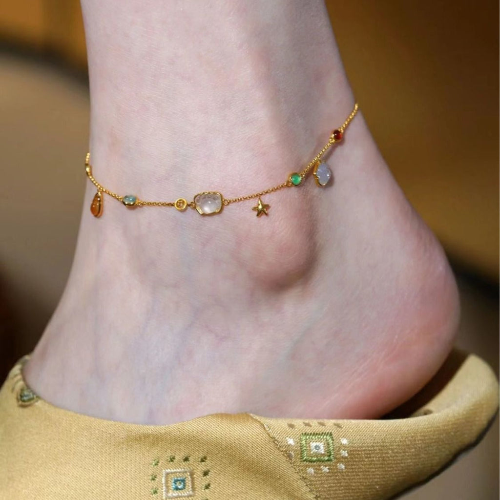 Ocean-Inspired Dainty Shell Anklet – Summer Boho Beach Charm Jewelry accessories