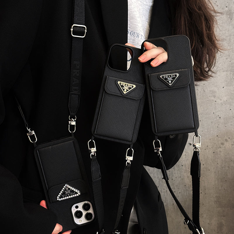 Pra Crossbody läderfodral för iPhone