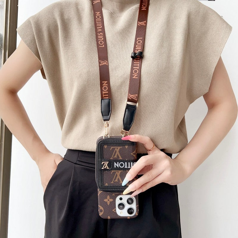 Etui na iPhone'a z łańcuszkiem na karty Lou GG