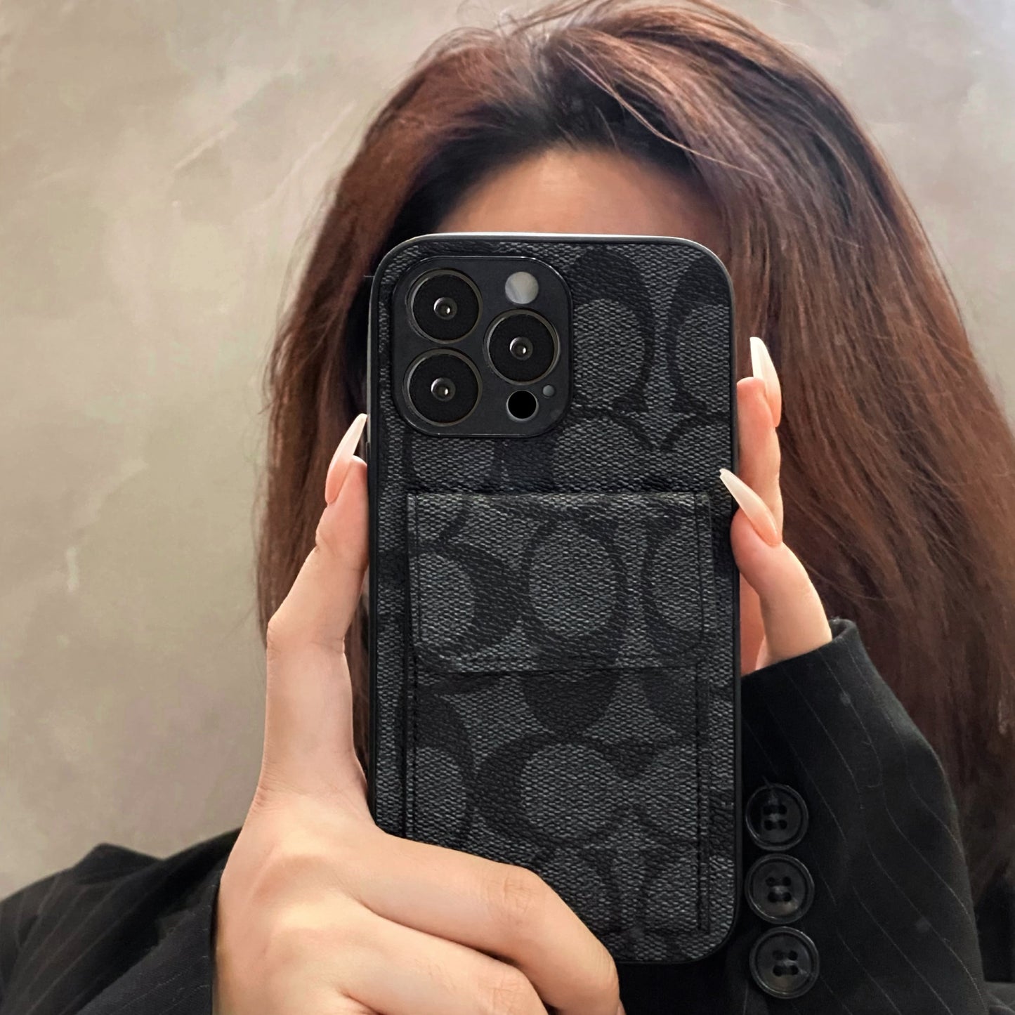 Θήκη Coach iPhone με Wallet Black-HP240513