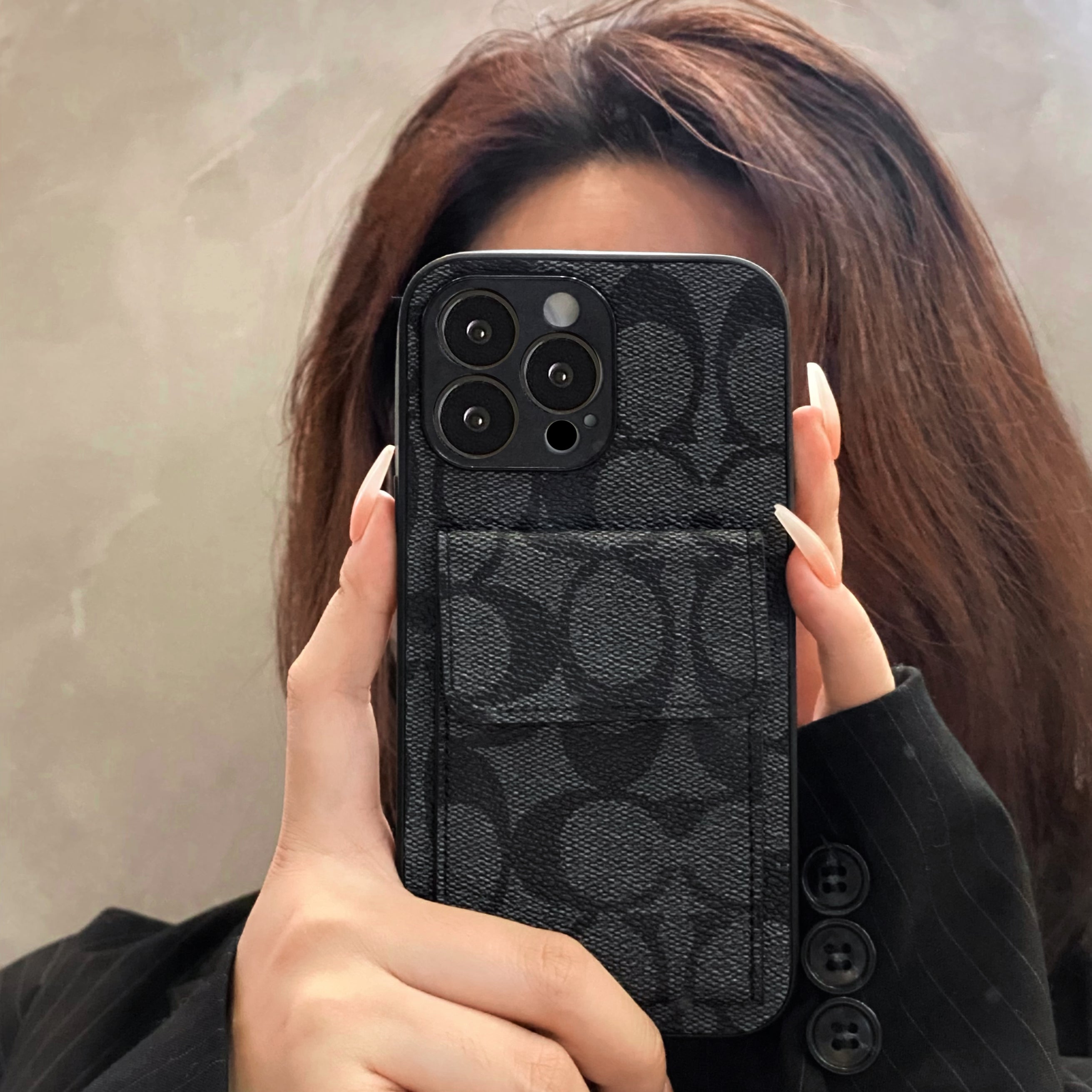 Coach iPhone Case with Wallet Black-HP240513