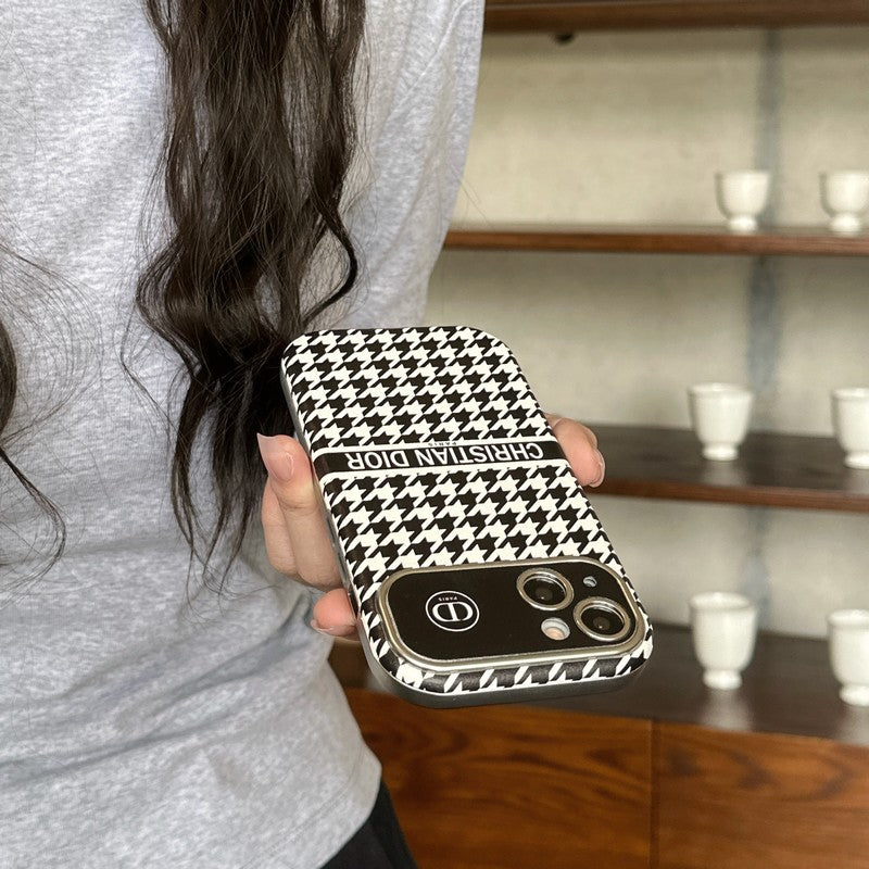 CD fehér és barna színű bőr iPhone tok