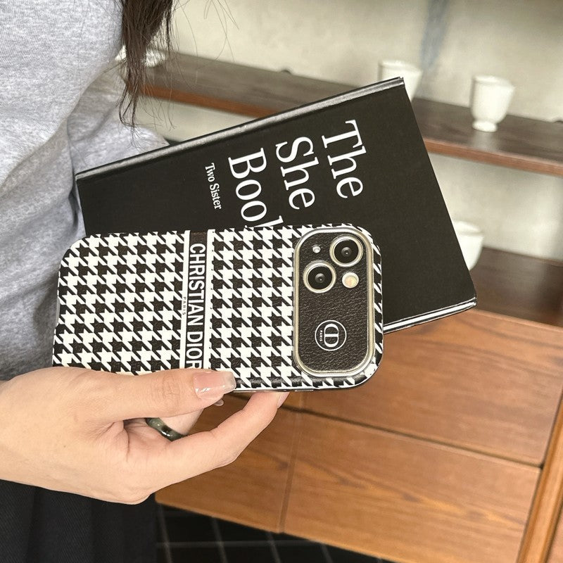 CD fehér és barna színű bőr iPhone tok