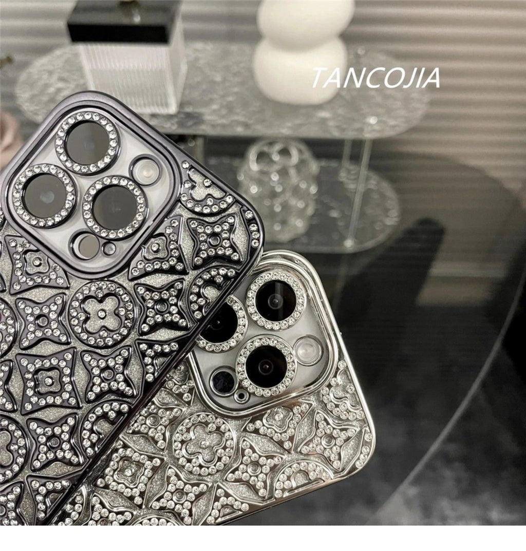 Luxury Diamond Embossed iPhone Case