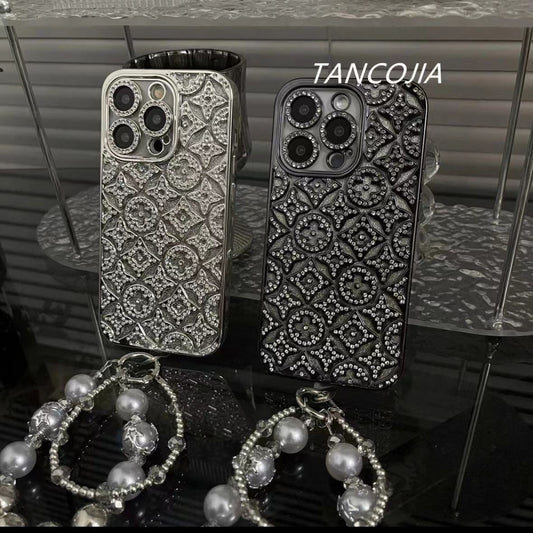 Luxe iPhone-hoesje met diamantreliëf