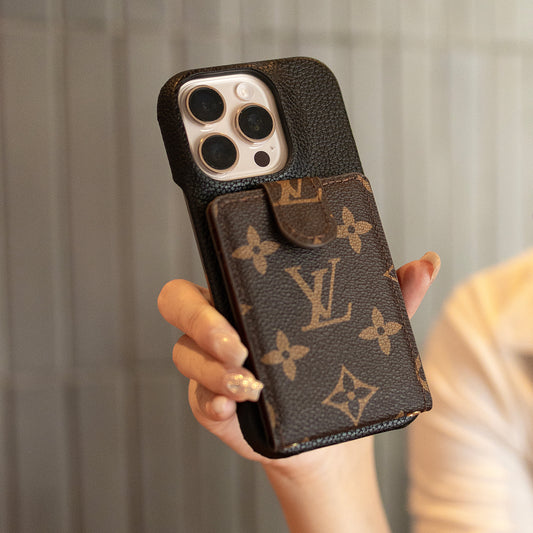 Étui pour iPhone en cuir avancé avec portefeuille et sangle pour cartes, nouvel arrivage 2025