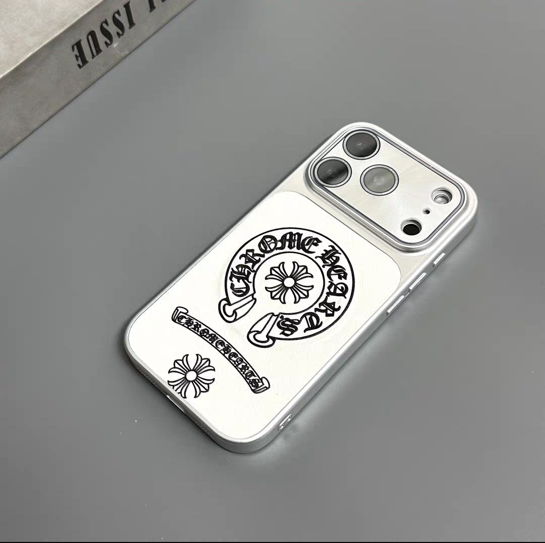 Chrome Hearts–Inspired Leather iPhone Case Premium Texture, Slim Protection 02