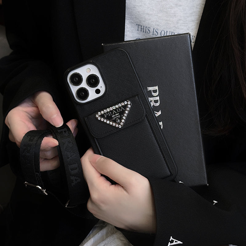 Pra Crossbody läderfodral för iPhone