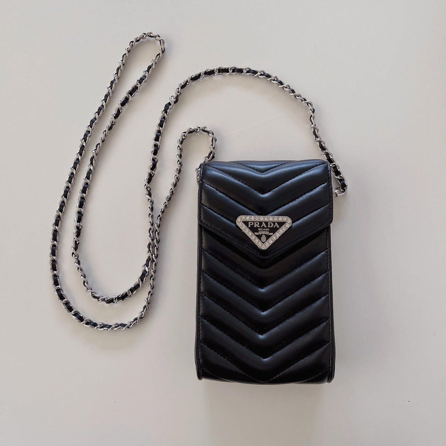 Sac de téléphone en cuir à bandoulière