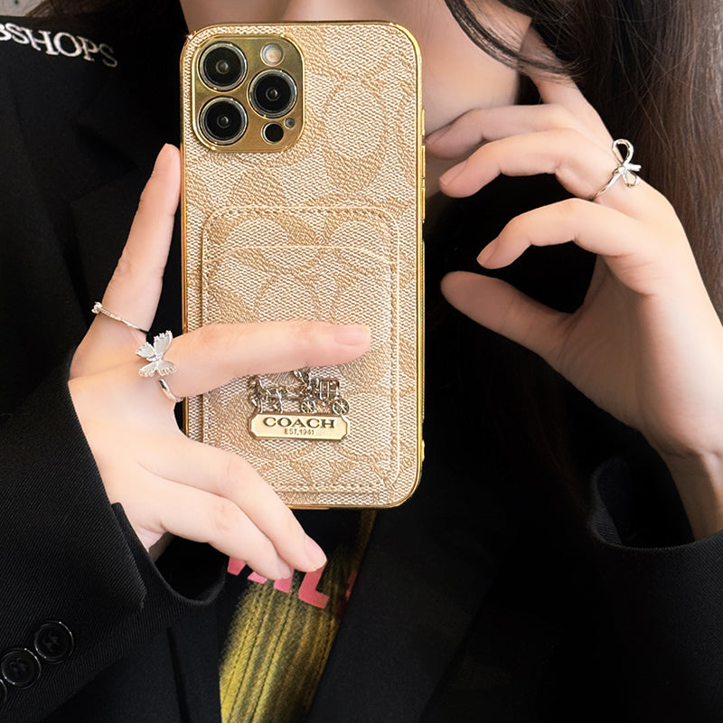 Étui pour iPhone en cuir Coa Card Bag