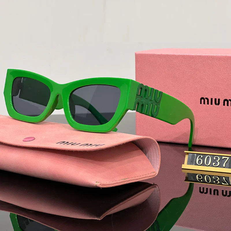 Modische quadratische Cat-Eye-Sonnenbrille 6037