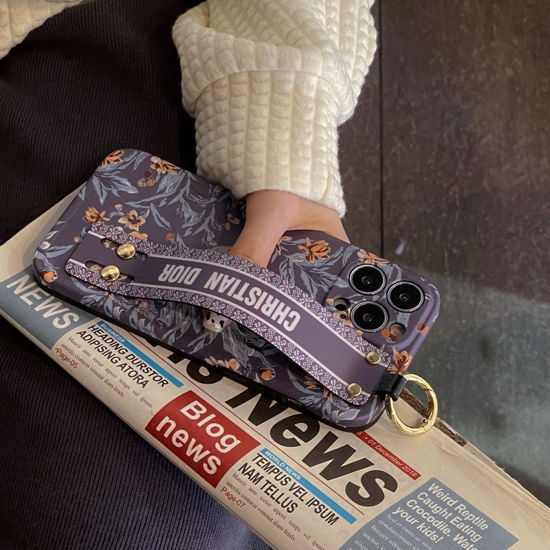 CD Purple & Bílý náramek na iPhone