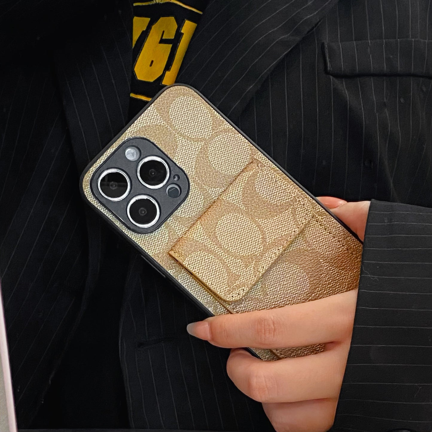 Coach iPhone-Hülle mit Brieftasche Kaffee-HP240513