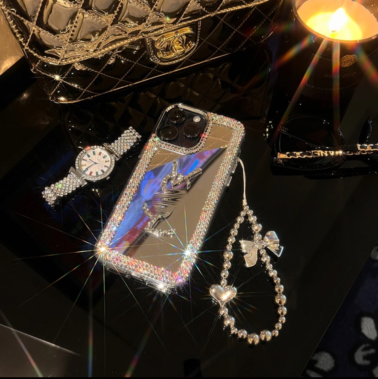 Glamorous Beauty Mirror iPhone-hoesje – Make-up en stijl voor onderweg!