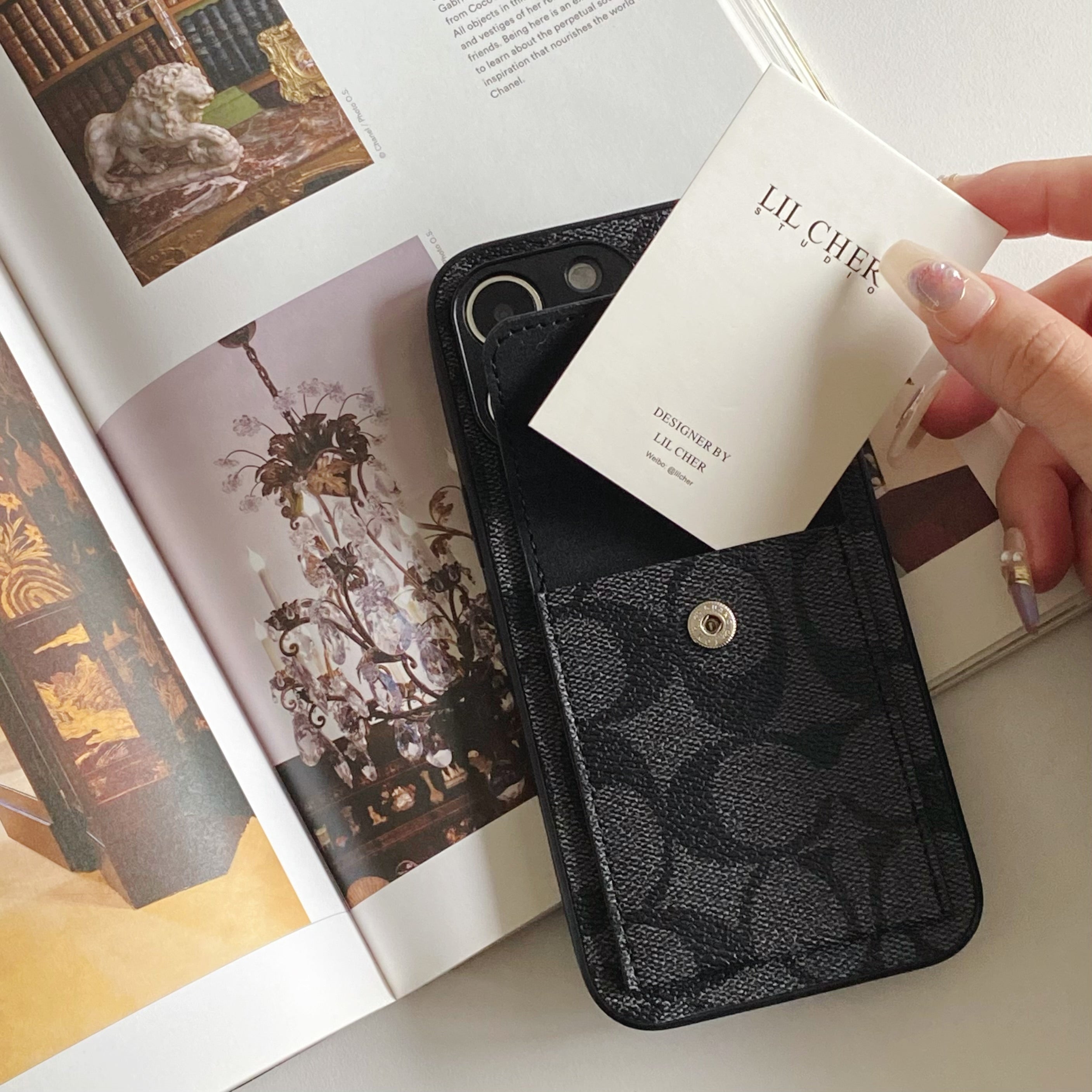 Coach iPhone Case with Wallet Black-HP240513