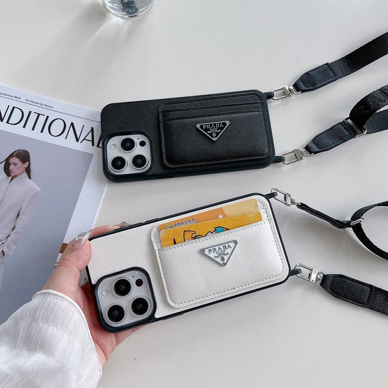 Pra kártyatartó Crossbody iPhone tok