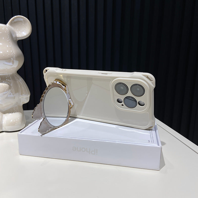 Hard Shell Labubu Mirror Kickstand iPhone Case – Rotatable Mirror | Shockproof Design