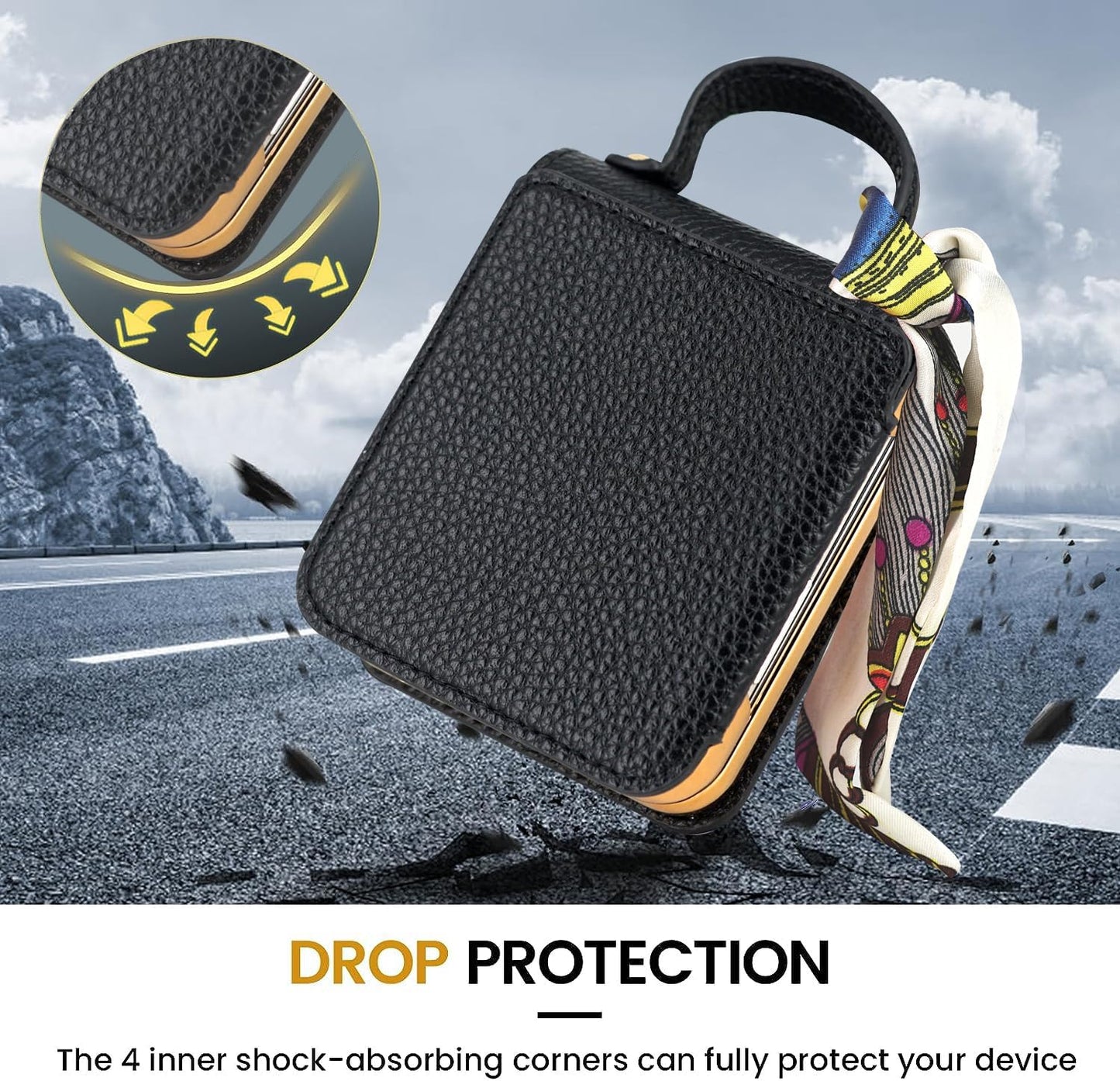 삼성 고급 가죽 갤럭시 Z 플립 5/4 케이스