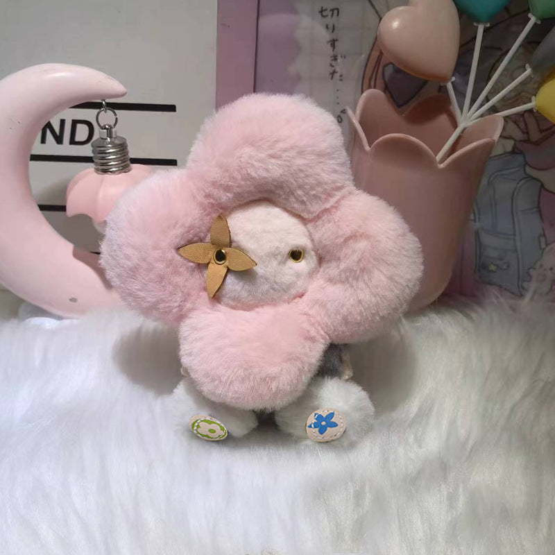 Aranyos napraforgó plüss kulcstartó – Vivian babatáska bűbáj nőknek, autó- és hátizsákdekoráció