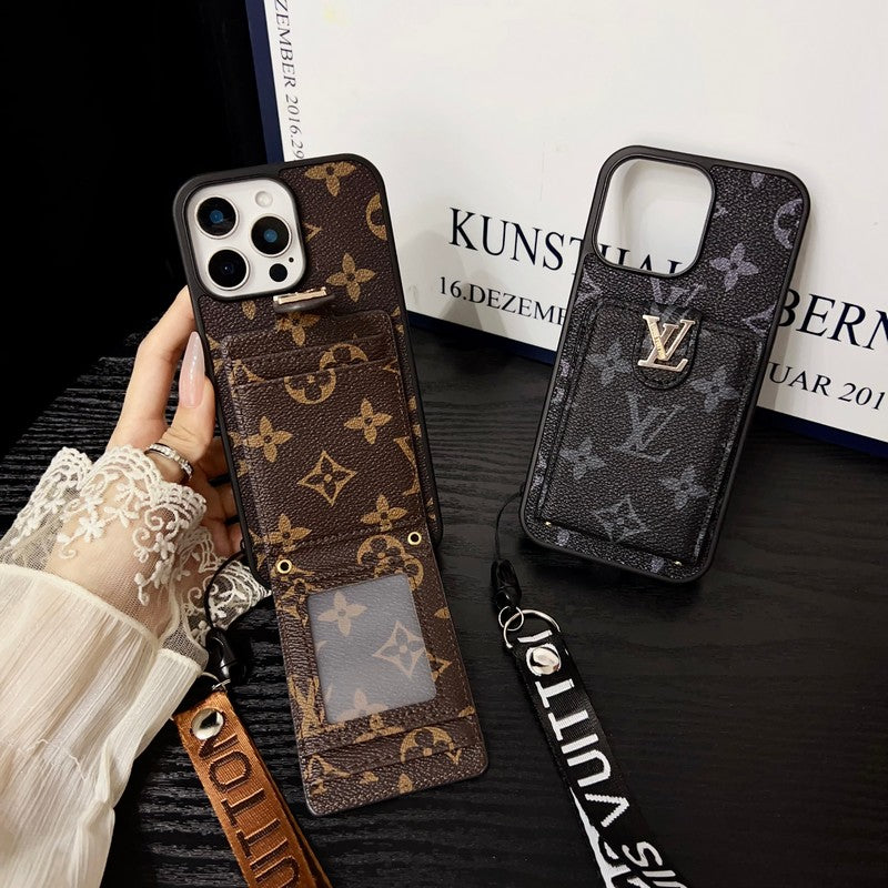 Étui pour iPhone à bandoulière couleur classique Lou