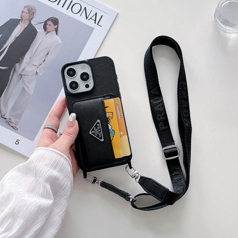 Pra kártyatartó Crossbody iPhone tok