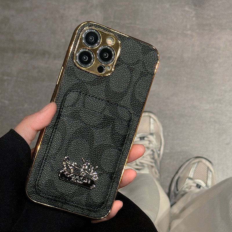 Étui pour iPhone en cuir Coa Card Bag