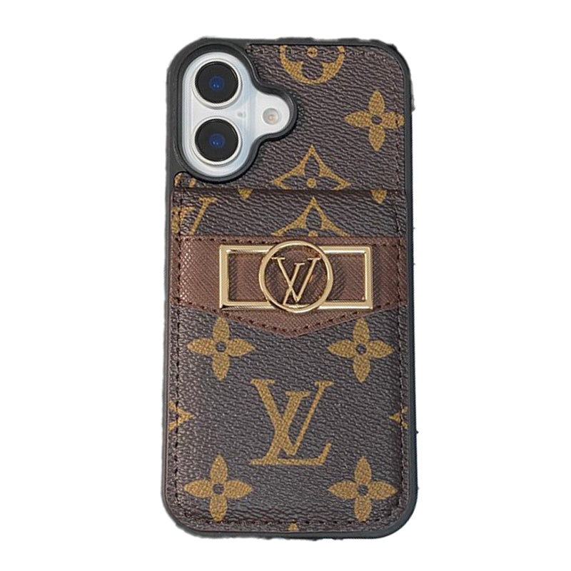 Lou Card Bag Guld Logo iPhone Case