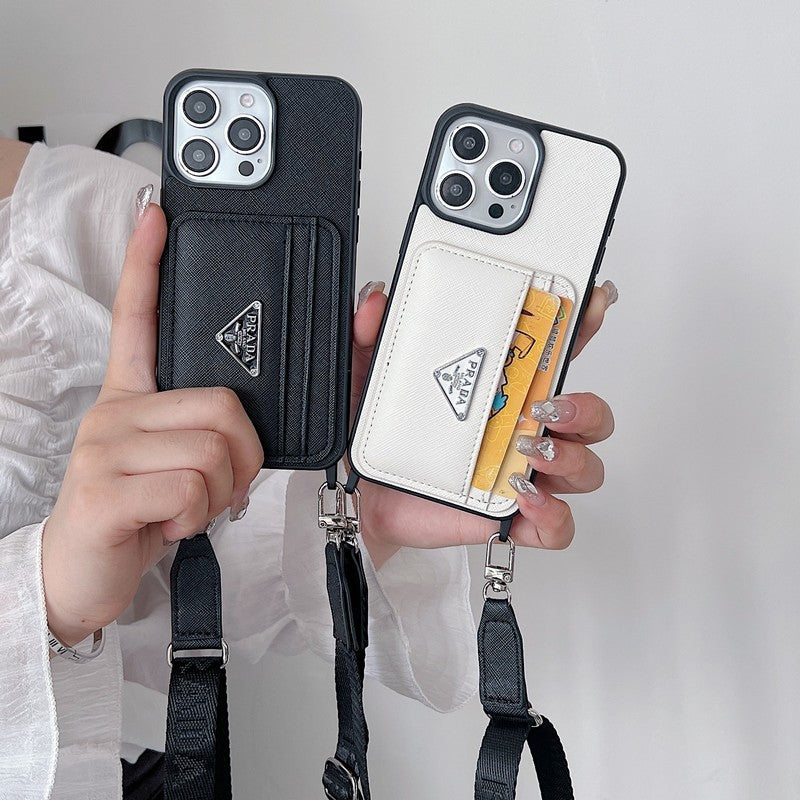 Pra kártyatartó Crossbody iPhone tok