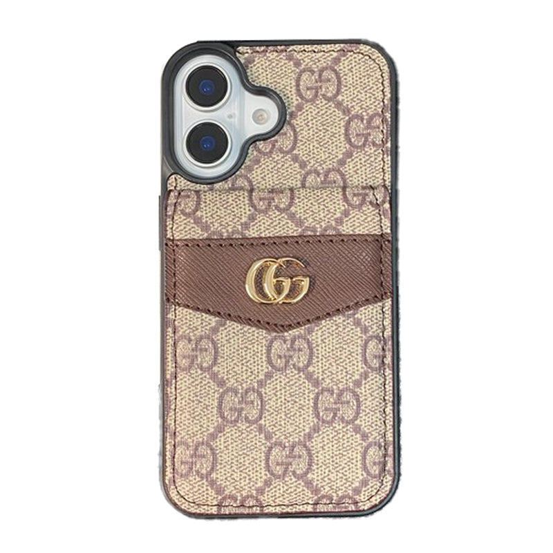 Capa para iPhone com bolsa de cartão GG
