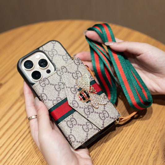 Étui pour iPhone à bandoulière GG Advanced avec porte-cartes et bandoulière