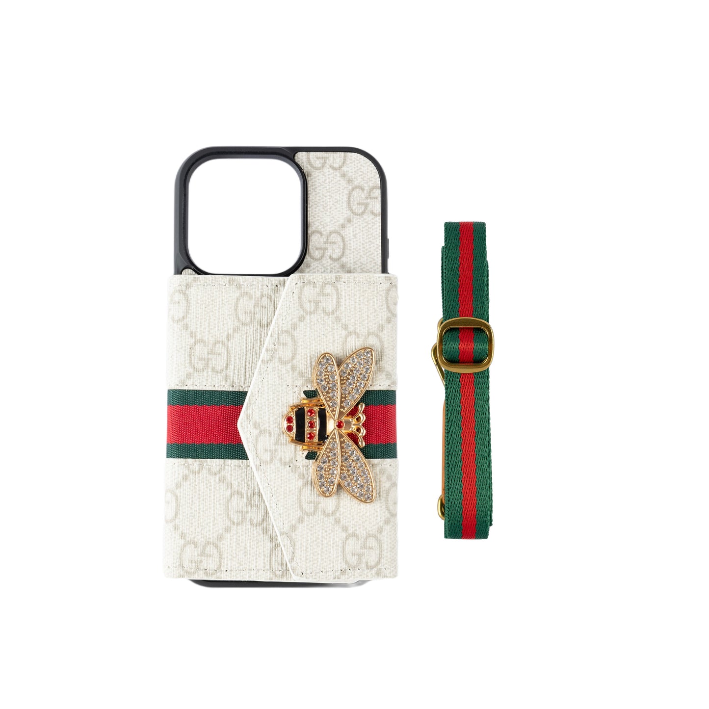 GG Advanced 크로스바디 아이폰 케이스, 카드 홀더 & 숄더 스트랩