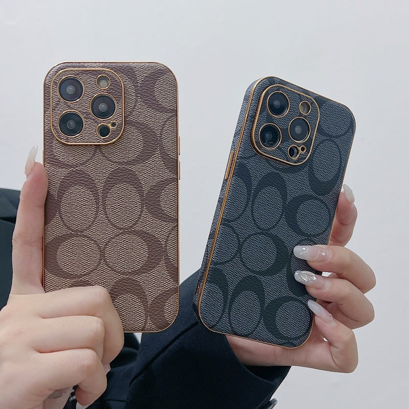 Coach iPhone-hoesje Leer Lichtbruin -QBK240513