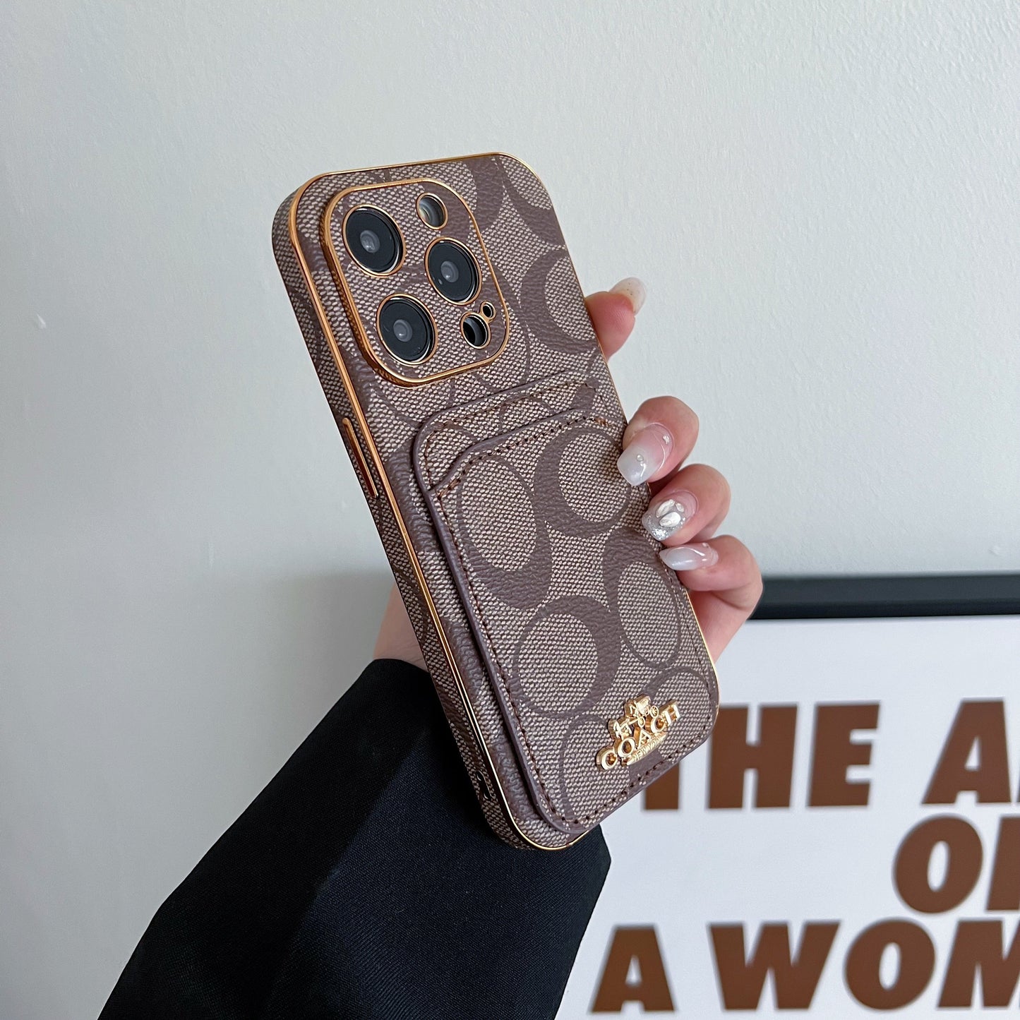 Θήκη Coach iPhone με θήκη για καφέ -KB241651